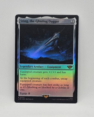 Sting the Glinting Dagger Foil Lord of Rings #250 Magic the Gathering Near Mint