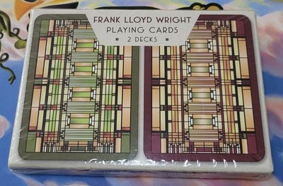 Neu versiegelt Frank Lloyd Wright Granatapfel 2 Deck Spielkarten