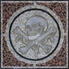 Skull Gothic Mosaic, Natural Marble Tile Stones, Square