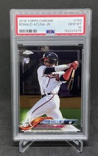 2018 Topps Chrome Ronald Acuna Jr. #193 Rookie Card PSA 10 Gem Mint (RC) Braves. rookie card picture