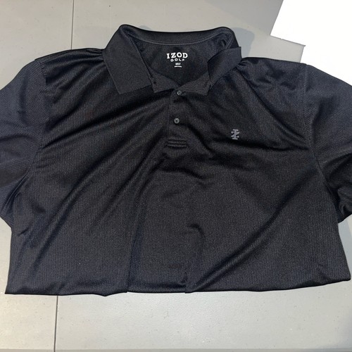 IZOD GOLF Performance Big & Tall schwarzes Poloshirt Größe 3XLT