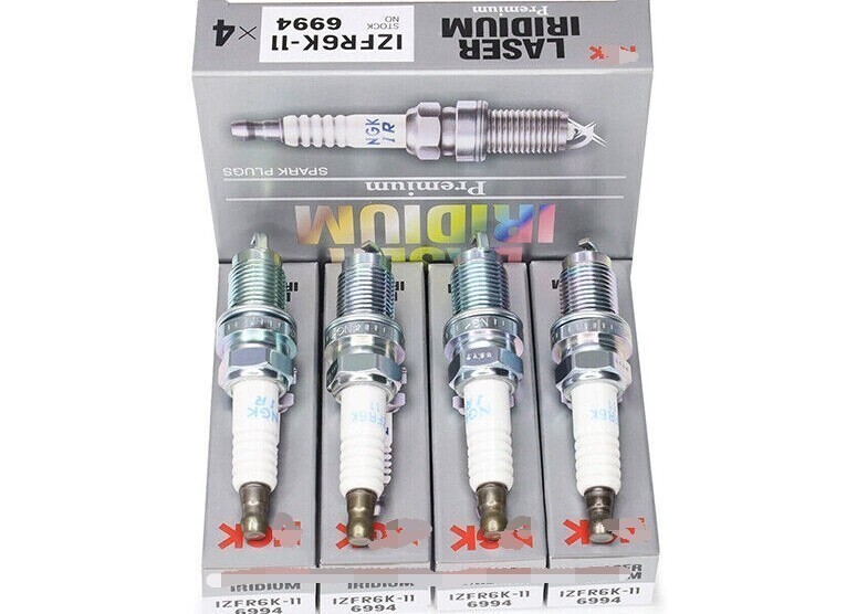 4pc NGK Laser Iridium Spark Plugs IZFR6K11 6994 For Honda Accord Civic CRV Acura