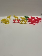Lot Of 14 Vintage Plastic Toy Farm Animals Figures Sheep Collie Dog Pig Rooster