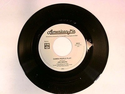 Joe South / Robert Mitchum   Games People Play 7'' Record American Pie Pop 45 RPM