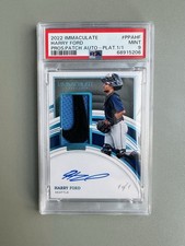 TRUE 1 of 1! 2022 Panini Immaculate HARRY FORD Nike Rookie Patch Auto - PSA 9 RC