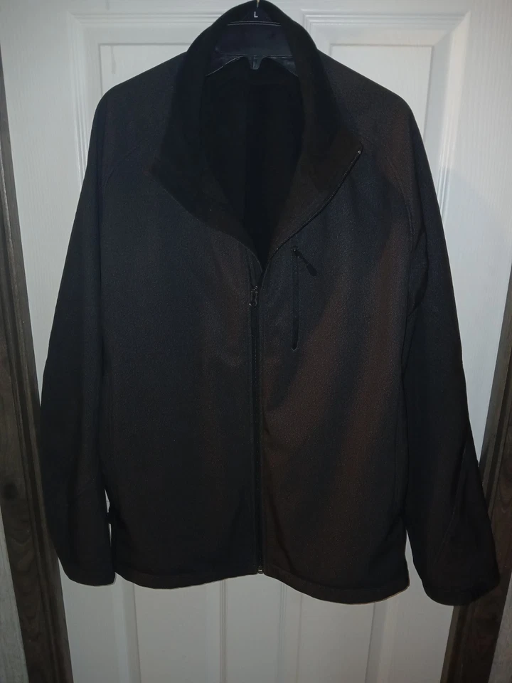 Kirkland Signature Jacket Mens 2XL Gray Full Zip Softshell Water Resistant - Image 3 of 4