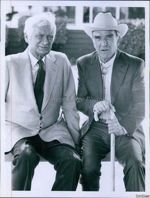 1977 Actor Ford Rainey & Buddy Ebsen In Barnaby Jones Episode Tv Photo 7x9