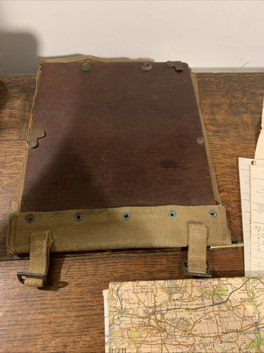 Estuche de mapa militar original 1942 que incluye mapas de Plymouth y mensaje codificado - Imagen 4 de 9