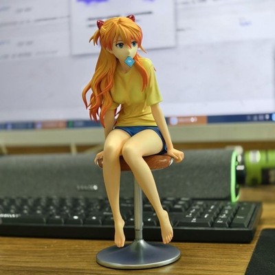 High Detail Asuka 25cm PVC Figur Evangelion Anime Sammlerstück Modell Spielzeug