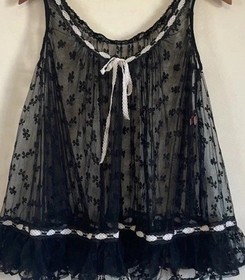 Romantic Agent Provocateur Lace Nightie Babydoll SM Black Bow Coquette Lingerie