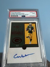 2022 Panini Encased Rookie Notable Signatures /5 Christian Watson PACKERS #RNSCW