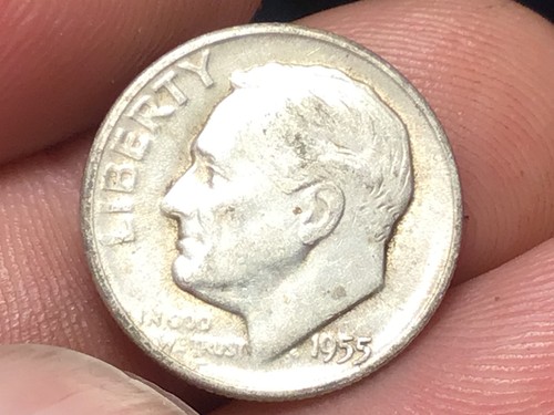 1955-S Silver Roosevelt Dime, 1 dime from those pictured - Picture 13 of 18