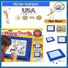 Retro Magna Doodle Magnetic Drawing Board Toy Ages 3 Blue/White