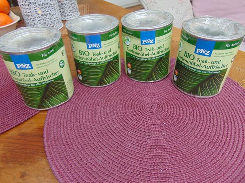 PNZ BIO Teak und Gartenmöbel Auffrischer 0,75L Holzpflege Möbel 4 Dosen a. 075 L - Bild 3 von 3