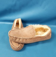 L.L. Bean Wicked Good Shearling Suede Moccasin Slippers Men's Sz 13