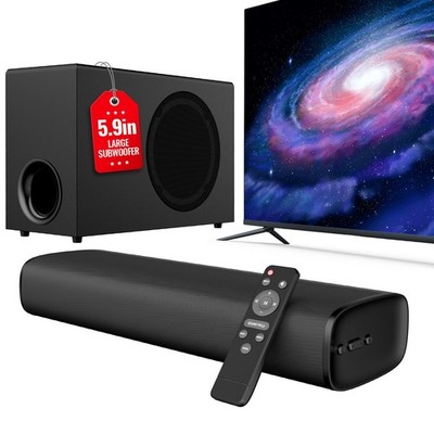 vibeadio Upgraded Sound Bar for TV with 5.9inch Big Powerful 110W Subwoofer, ...