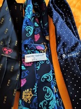 Vesuvio Napoli NeckTie Color Paisley Design Mens Neck Tie  2 Unbranded Ties