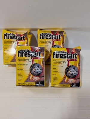 Duraflame Firestart Cubes Instant Lighting For Wood & Charcoal (4-Packs of 18)