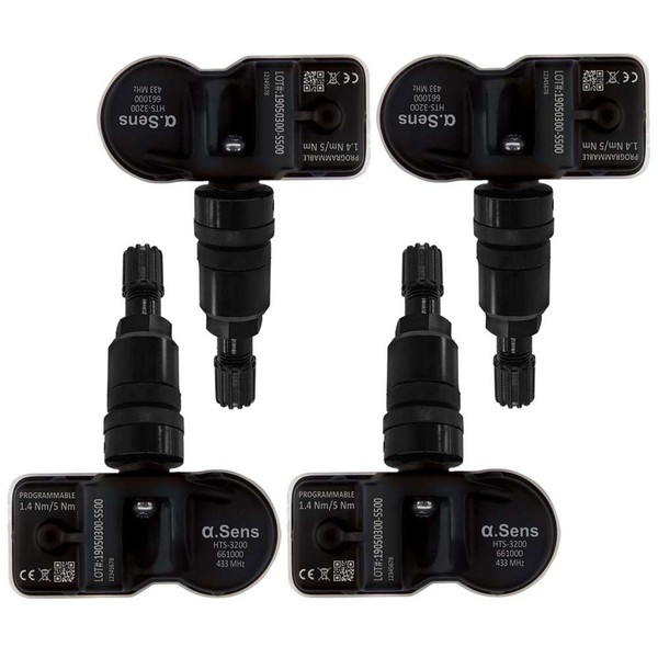 4 Rdks Sensoren Schwarz Plug&Play FüR Peugeot 3008 5008 Reifen Luftdrucksensore-image