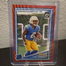 2025 Donruss Omarion Hampton Rated Rookie Optic Preview Red wave Chargers RC