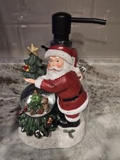 Christmas Holiday Snowman Light up Snow Globe Soap Dispenser Santa teddy bear