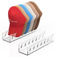 Nicetree Hat Organizer for Baseball Caps, 2 Pcs No Install Acrylic Hat Racks ...
