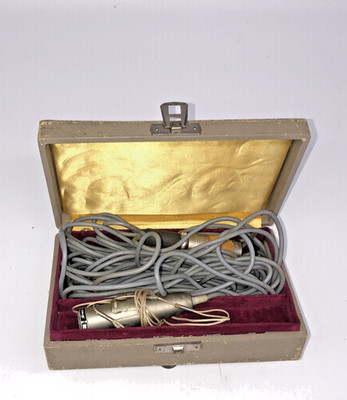 Vintage Norelco AKG D109E/200 Microphone Lavalier with Case-Untested