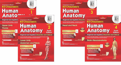 BD Chaurasia's Human Anatomy 10th Edition 4 Vol. Set
