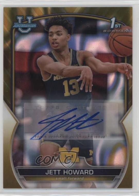 2022-23 Bowman U Chrome Prospect Gold Lava Refractor /50 Jett Howard #39 Auto