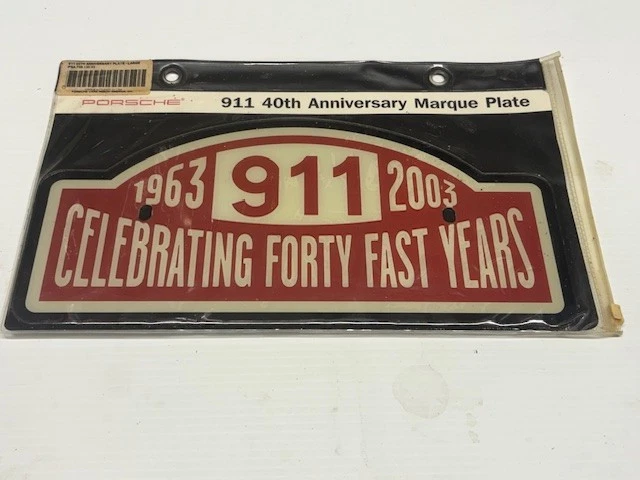 2003 Porsche 911  40th Anniversary Marque License Plate Rare NEW - Image 4 of 4