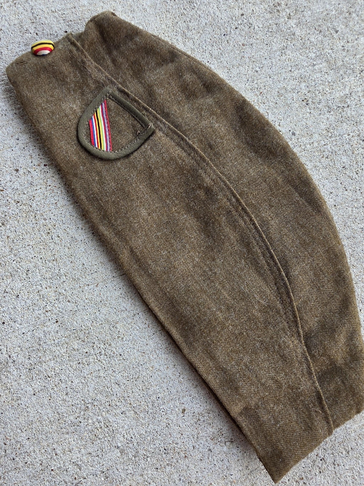 WWI Enlisted Overseas Hat OD Linen