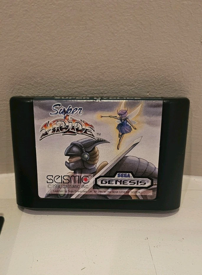 Super Hydlide (Sega Genesis, 1990) w/ Case - Authentic - Tested & Working! - Image 3 of 4