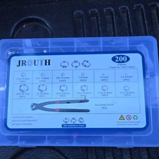 200PCS Single Ear Hose Clamps, 12 Size5.3-33.1Mm Crimp Hose Clamp Assortment Kit