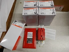 Pass & Seymour 1597HGTRRED Hospital Grade GFCI Red Receptacles Qty 5 NOS