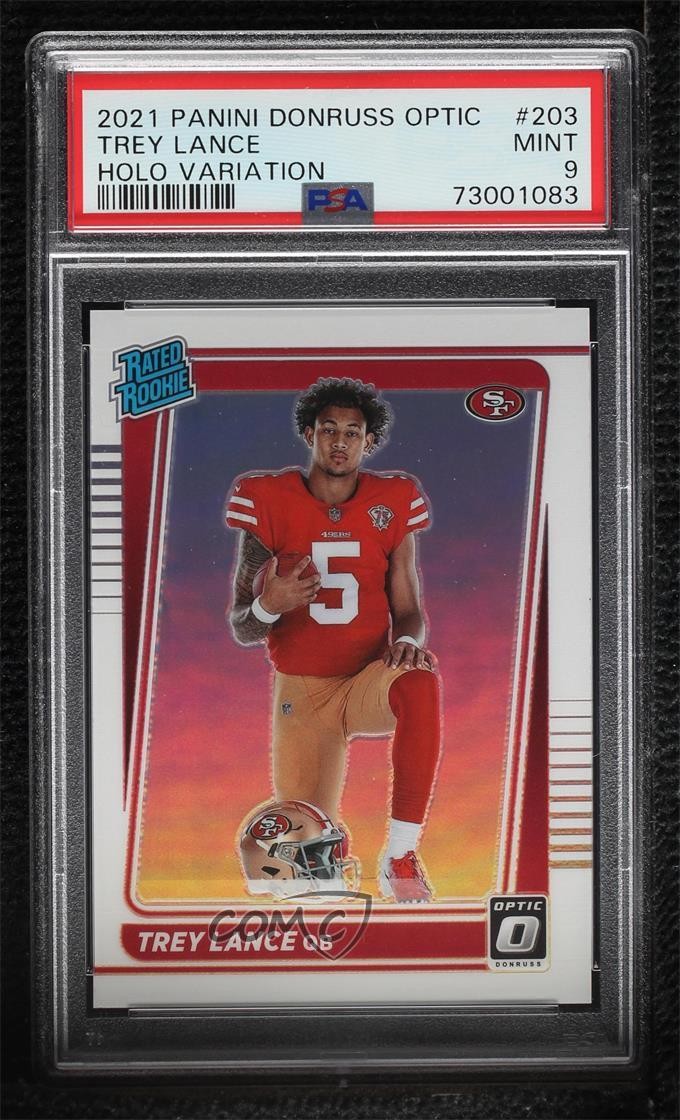 2021 Donruss Optic Rated Rookie Holo Prizm Variation Trey Lance PSA 9 MINT 2l4