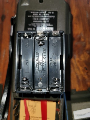 Vintage Radio Shack TRC-91 Citizens Band Walkie Talkie 3 Channel Tested/Working - Zdjęcie 13 z 15