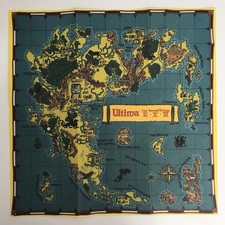 RARE Ultima The Second Trilogy IV V VI 4 5 6 Folded Cardstock Map 16  X16  