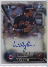 2016 Bowman Draft Chrome Pick Refractor 214/499 Will Benson #CDA-WB Auto 16zo