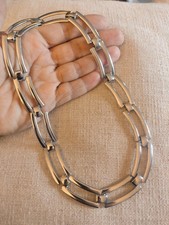 Panther Link Necklace Silver Tone Chunky Chain Necklace