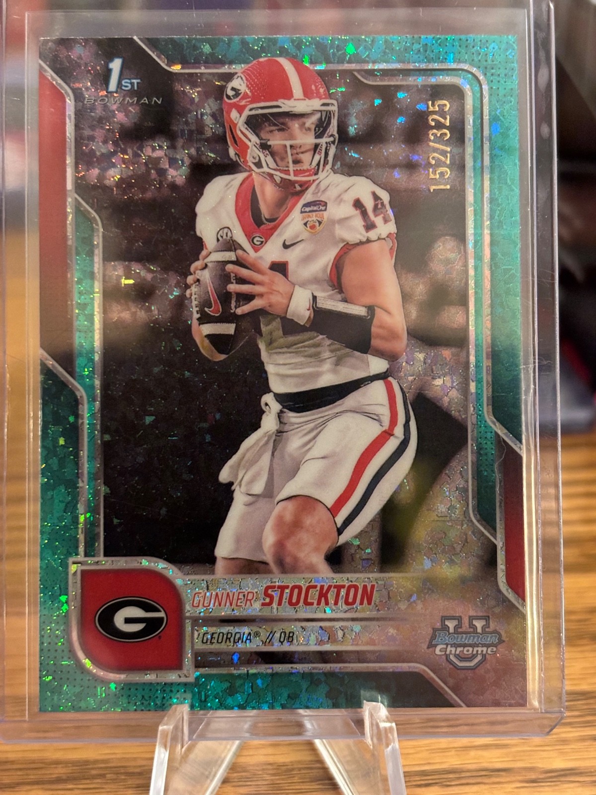 2025 Bowman U Chrome Gunner Stockton Aqua Mini-Diamond /325 #131 Georgia