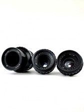 Lens Soviet Set 3 pcs Black Magic Tair-41m Vega 7-1 Mir-11m Kiev-16U BMPCC
