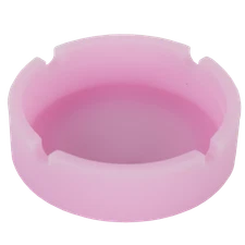 Silicone Soft Round Portable Ashtray Light Pink Glow In The Dark 3.5" *US SELLER