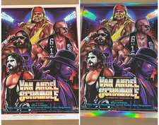 BILLY STRINGS Posters AP  Matching Set /75 Grand Rapids Van Andel Scramble FOIL