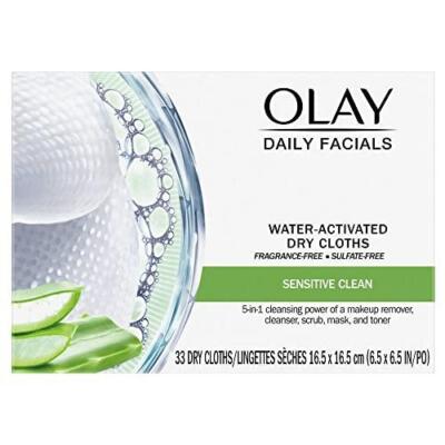 Olay Daily Facials Gentle Clean 5-in-1 Water Activated Cloths with Vitamin E for