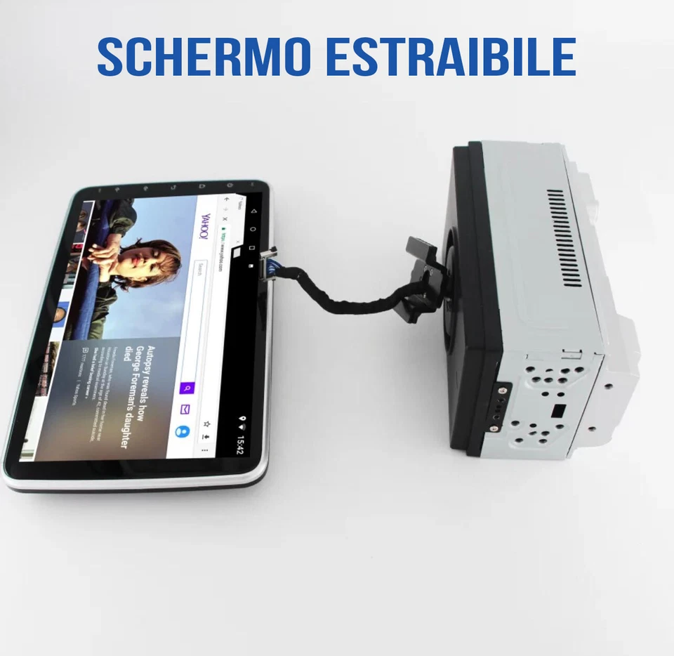 STEREO AUTO AUTORADIO 10 " POLLICI ANDROID 2 DIN GPS WIFI SCHERMO ESTRAIBILE - Immagine 4 di 4