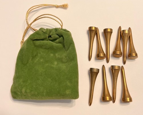 VTG Brass Tone Metal 1 3/4” Golf Tee (Set of 10) - Picture 2 of 3