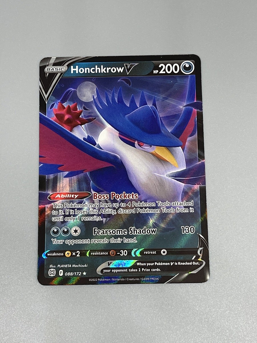Honchkrow V Pokemon Brilliant Stars TCG 088/172 Ultra Rare