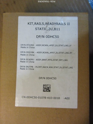 Rails de serveur montés en rack statiques Dell DHC50 PowerEdge 2U gauche droit prêts à l'emploi NEUF - Photo 2/3