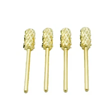 Startool Acrylic Nail Drill 3/32 R5X Coarse Round Top Gold ( 4 Pieces)