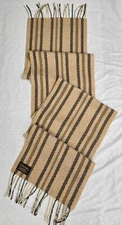 Vintage ELLIOT GANT for HANDCRAFT INC. Wool Striped Scarf Western Germany 1970s